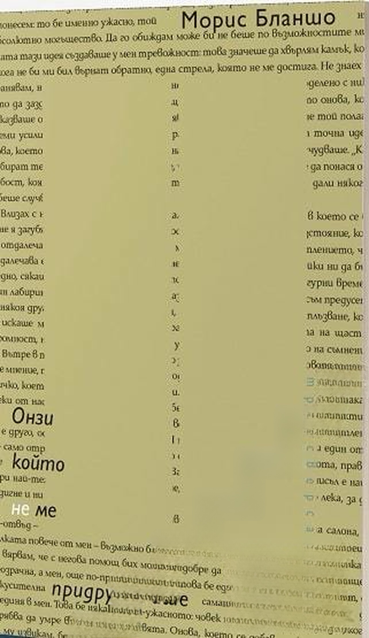 Онзи, който не ме придружаваше — обложка