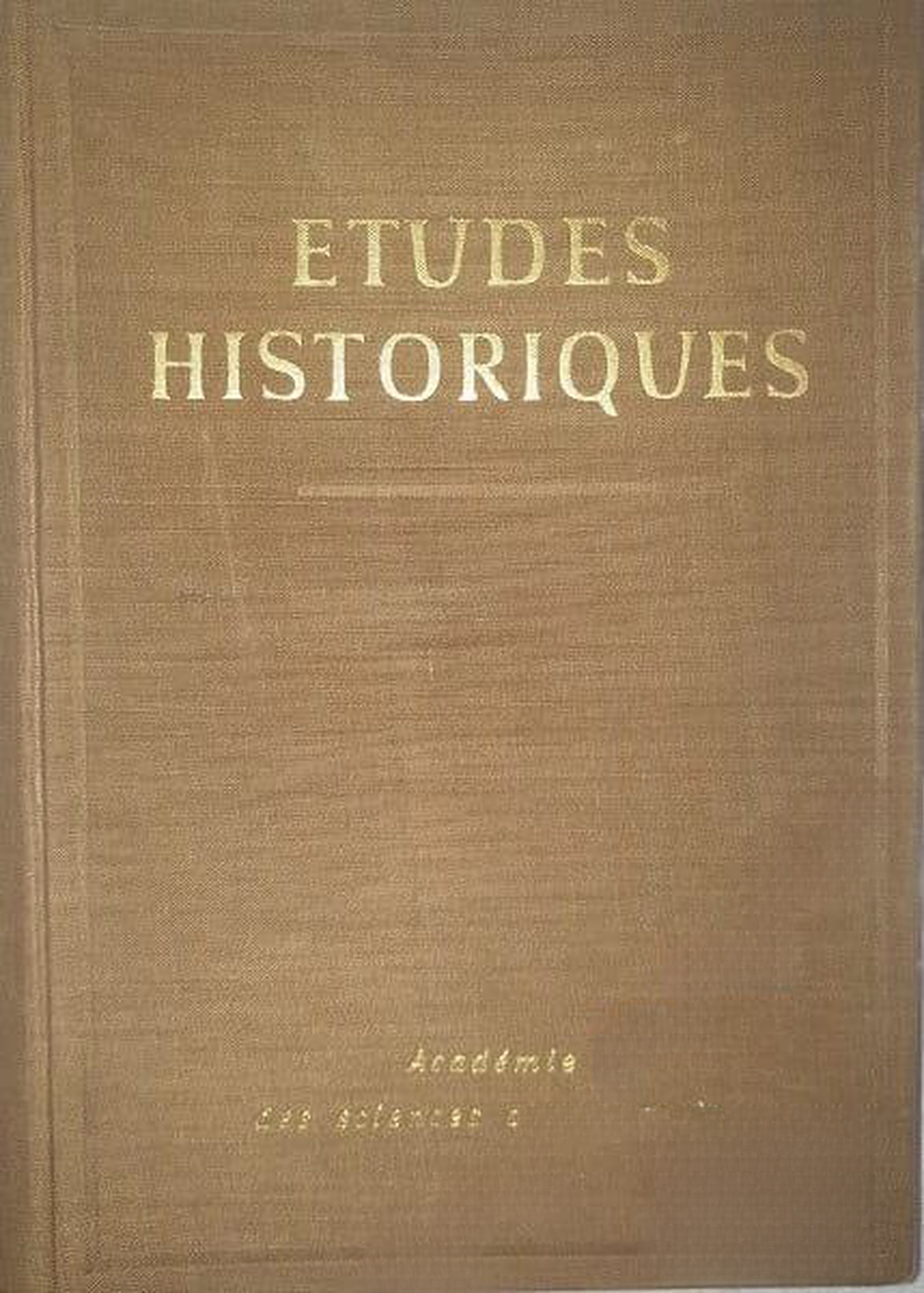 Etudes Historiques — обложка