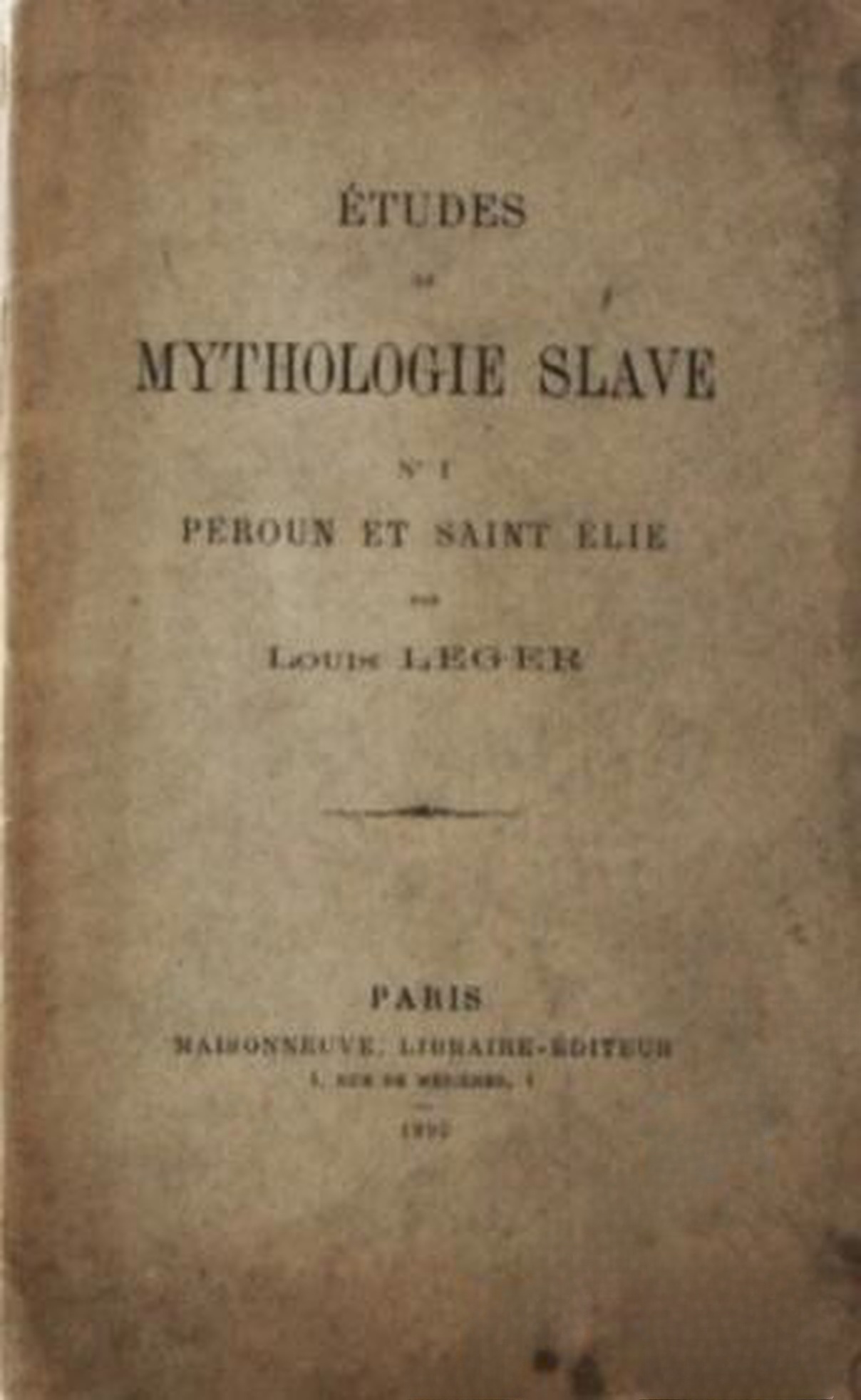 Еtudes de mythologie slave. №1: Peroun et Saint Elie — cover