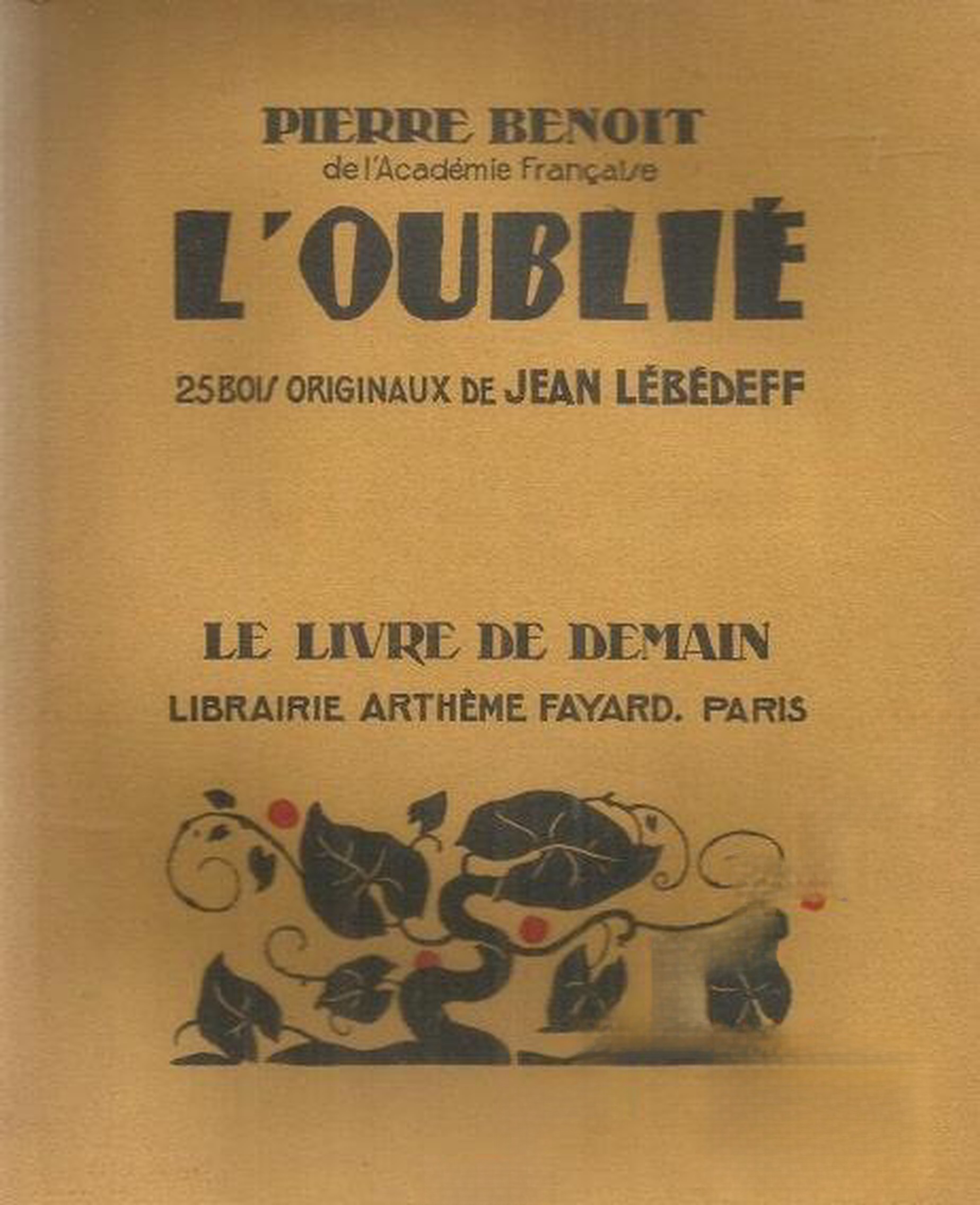 L’oublié - 25 bois originaux de Jean Lébédeff — cover